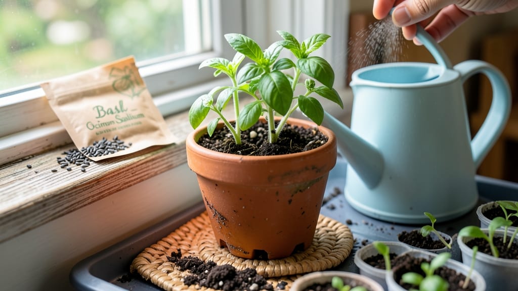 How to Grow Basil from Seed in a Pot: Sunlit Success in 4 Weeks