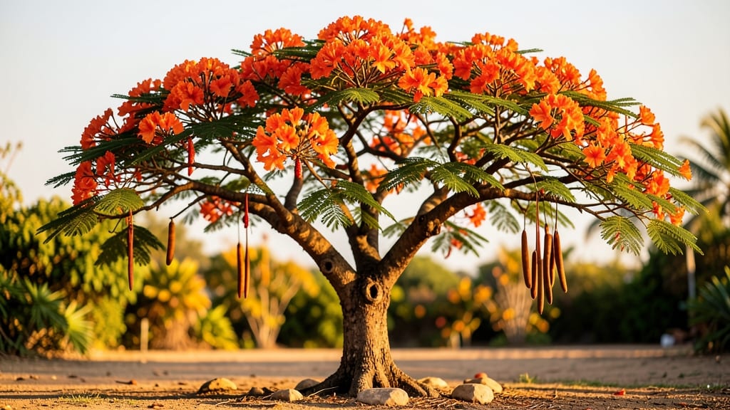 Royal Poinciana Tree Seed Pods: Twist-Free Harvesting for Viable Seeds Next Year