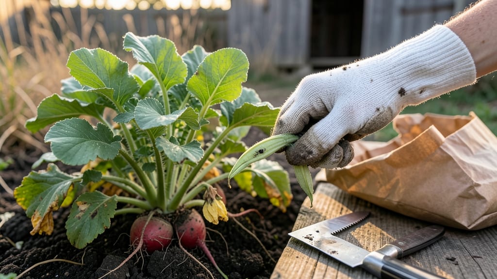 Edible Radish Seed Pods: Twist-Free Viability Check Before Drying