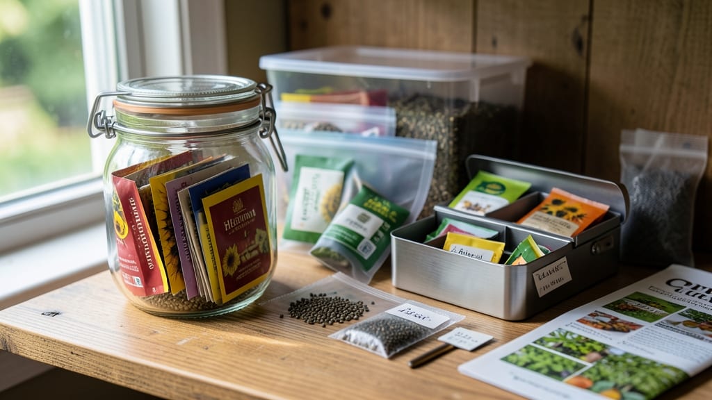 Seed Packet Storage: Airtight Cool and Dark for Long-Term Viability